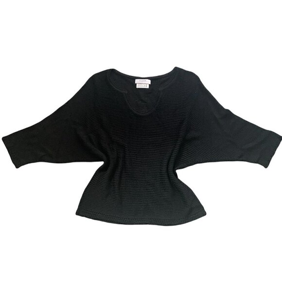 Sita Murt Mesh-Knit Top Esteve Felgar Black Open Weave Sz M #Batwing #218B - Picture 1 of 6